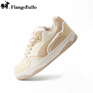 Flange Bullo法兰布洛新品滑板厚底板鞋男鞋大学生小黑鞋百搭轻便休闲鞋复古经典运动鞋子街头情侣男女款F3421