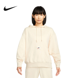 Nike耐克卫衣女春秋运动宽松柔软法式毛圈连帽套头衫DQ6225-219