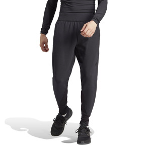 adidas SS23 Z.N.E.系列 纯色品牌Logo贴标束脚针织运动裤 男款 黑色 IN5102