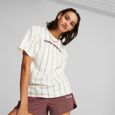 PUMA 字母品牌Logo印花短袖T恤 女款 白色 622576-65