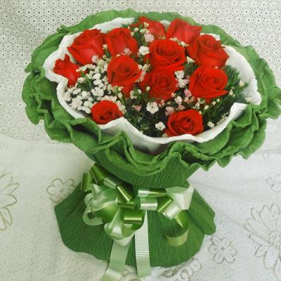 花袭人鲜花速递11朵红玫瑰情人节送花送女友恋人鲜花全国北京上海广州深圳贵州同城配送