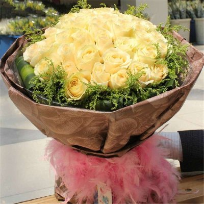 花袭人鲜花速递全国33朵香槟玫瑰鲜花情人节送花送女友生日礼物同城花店配送全国