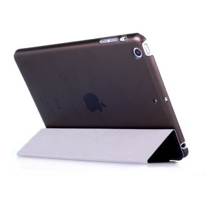 魅爱琳 iPad4保护套 蚕丝纹皮套 ipad2保护壳 ipad2外壳 ipad苹果平板电脑 翻盖支架 磨砂半透简约轻薄