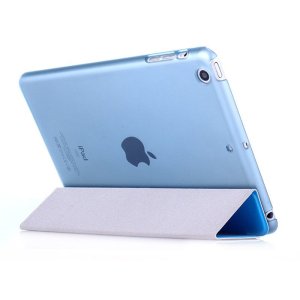 魅爱琳 iPad4保护套 蚕丝纹皮套 ipad2保护壳 ipad2外壳 ipad苹果平板电脑 翻盖支架 磨砂半透简约轻薄