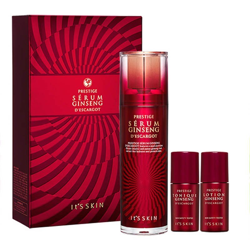 itsskin伊思精华液晶钻蜗牛红参精华液套盒韩国进口
