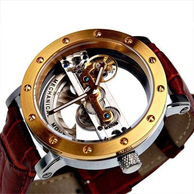 限量IK阿帕琦男表皮带双面镂空全自动机械表运动男士手表98393G