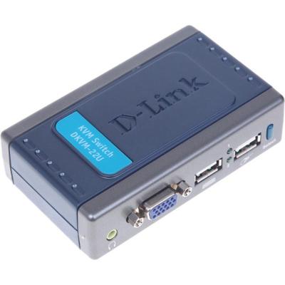 友讯（D-Link）DKVM-22U2端口USB接口桌面型切换器KVM电脑切换器带音频配2套线