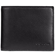 COACH/寇驰新男士真牛皮短款钱包钱夹F74991/F74974 黑色