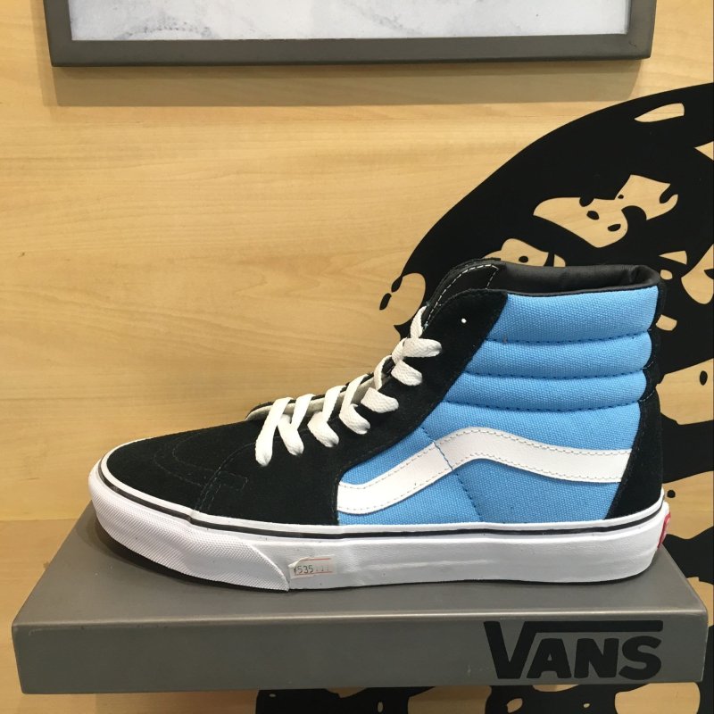 新款vans/範斯藍色/黑色男款板鞋萬斯高幫休閒鞋sk8-hi|vn-0kya4ih