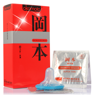 冈本激薄10只装避孕套超薄润滑非颗粒螺纹型安全套成人情趣性计生用品岡本超薄款