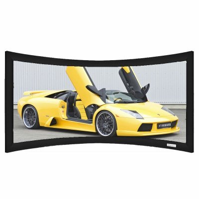 香港经科JK H3-FL/CW2 96寸 家用高清16:9 弧形画框幕 美国进口幕布 影院投影幕 高清软幕