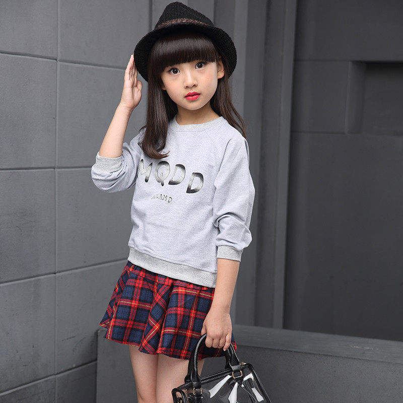 小阳童童装 春秋款女童长袖套装秋装中大童儿童女休闲装两件套 韩版小
