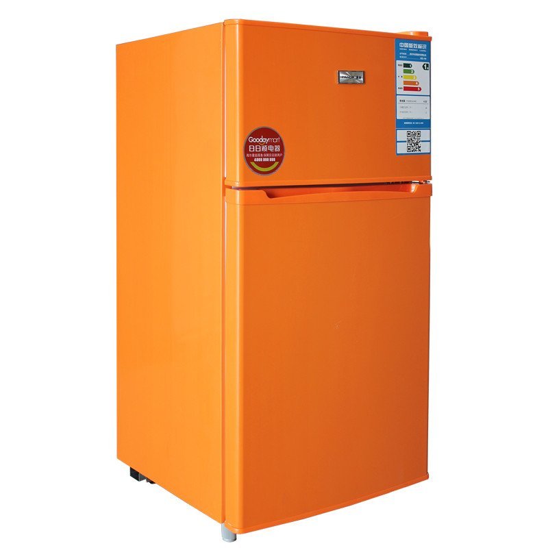 panda/熊猫bcd-100双门冰箱 冷藏冷冻 带灯 炫彩