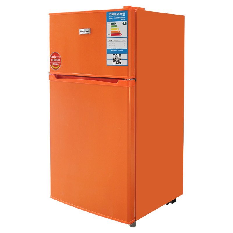 panda/熊猫bcd-100双门冰箱 冷藏冷冻 带灯 炫彩