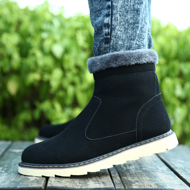 莱特曼林 秋冬季棉鞋男加绒毛男士雪地靴男鞋休闲鞋加厚保暖马丁靴棉