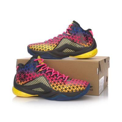 李宁篮球鞋韦德之道队尚4代男子减震耐磨运动鞋abam011-4 新基础黑