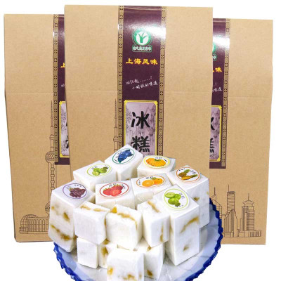 上海特产农之尚水果味冰糕250克*3盒牛皮纸礼盒装糕点混合水果味冰糕