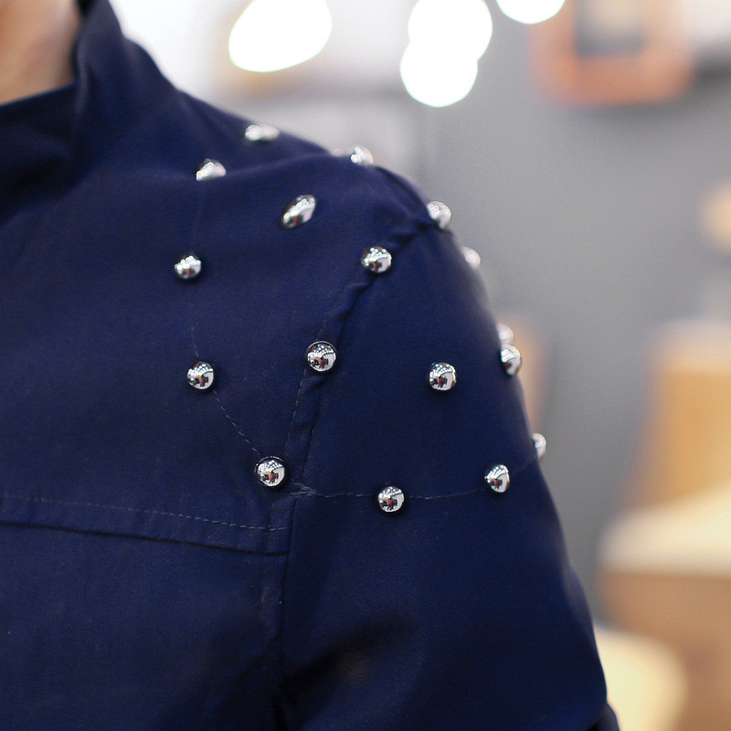 古莱登青年个性修身夹克男士韩版春秋季薄款上衣服潮男休闲铆钉立领