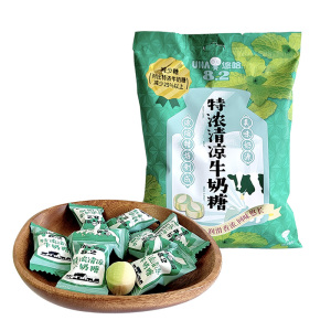 UHA悠哈特浓牛奶糖草莓味椰子味清凉味巧克力味袋装120g结婚喜糖