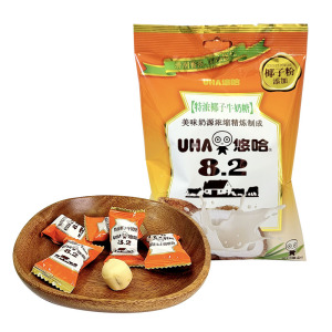 UHA悠哈特浓牛奶糖草莓味椰子味清凉味巧克力味袋装120g结婚喜糖