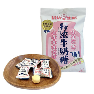 UHA悠哈特浓牛奶糖草莓味椰子味清凉味巧克力味袋装120g结婚喜糖
