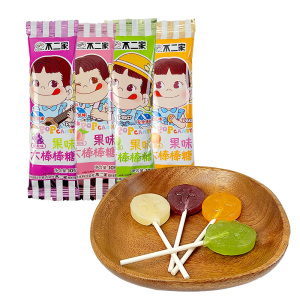 不二家大棒棒糖牛奶味水果味袋装10g/支休闲零食品婚庆结婚喜糖