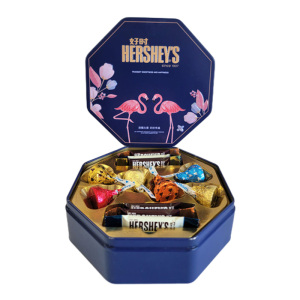 好时之吻巧克力6粒-16粒火烈鸟铁盒礼盒装满月成品结婚喜糖