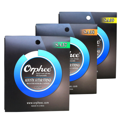 ORPHEE奥路菲SA37SA38SA39磷铜覆膜木吉他民谣吉他琴弦六根套弦SA37010-050-乐器配件