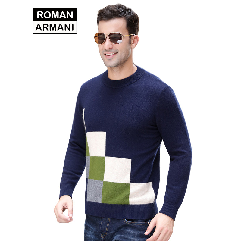 roman armani罗曼 阿玛尼欧版2016秋冬装品牌男装针织衫保暖毛衣商务