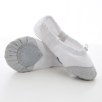 儿童舞蹈鞋咔萌琪软底猫爪鞋芭蕾舞鞋女童跳舞鞋帆布练功鞋 103#白色