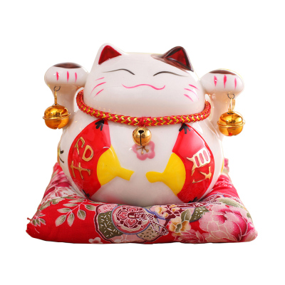 小号4.5寸陶瓷招财猫摆件陶瓷存钱罐招财猫储蓄罐礼盒装办公室桌面客厅玄关酒柜家居装饰摆件送朋友商铺开业礼品乔迁礼物