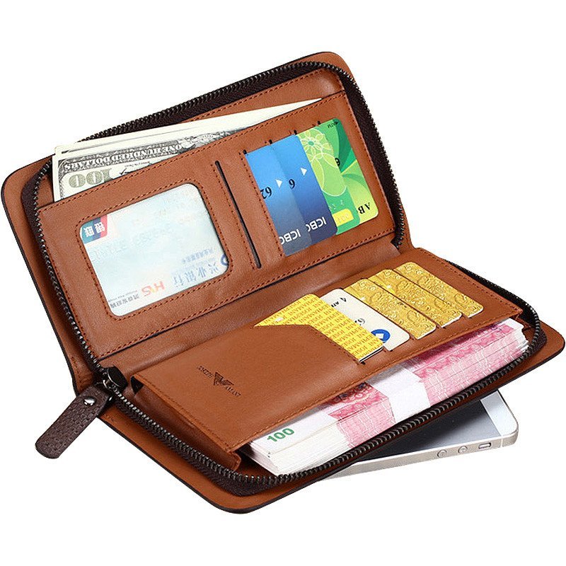 卓梵 阿玛尼 男士钱包长款拉链卓梵阿玛尼手包韩版多功能男包925jh