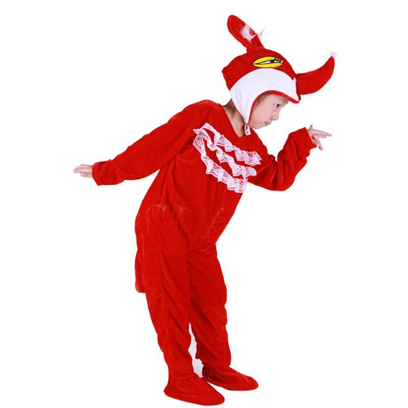 出服装舞蹈表演服红狐狸圣诞儿童服装动物服演出服装舞蹈表演服舞蹈