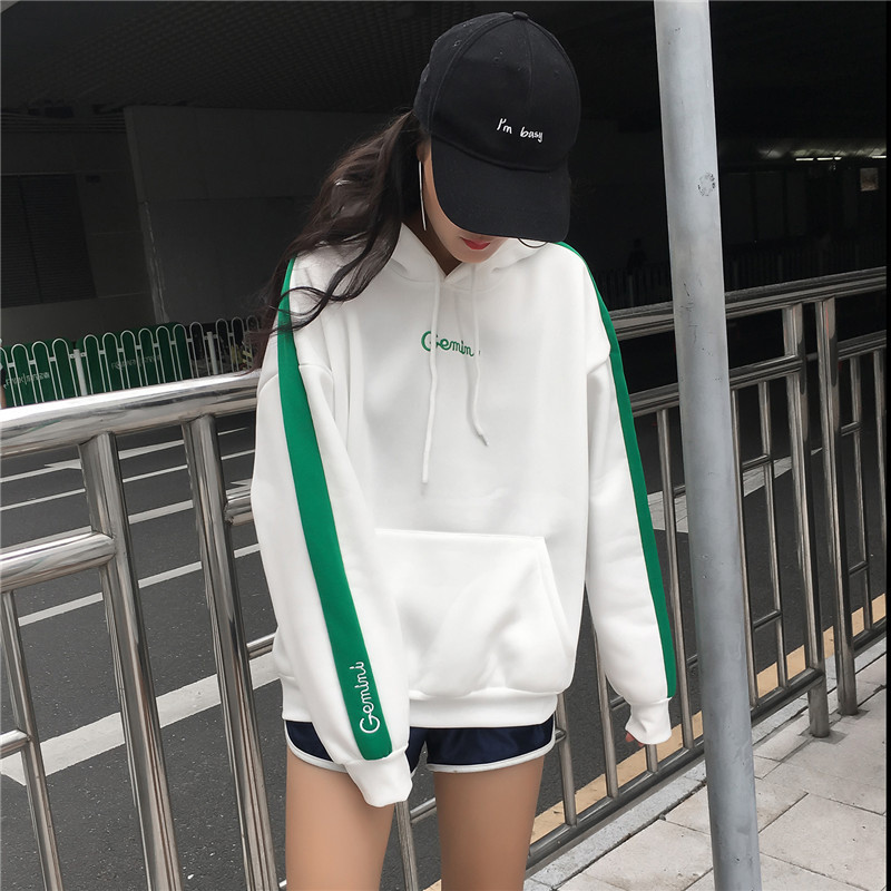 秋冬装新款韩版原宿bf风秋冬韩版加厚加绒长袖卫衣女