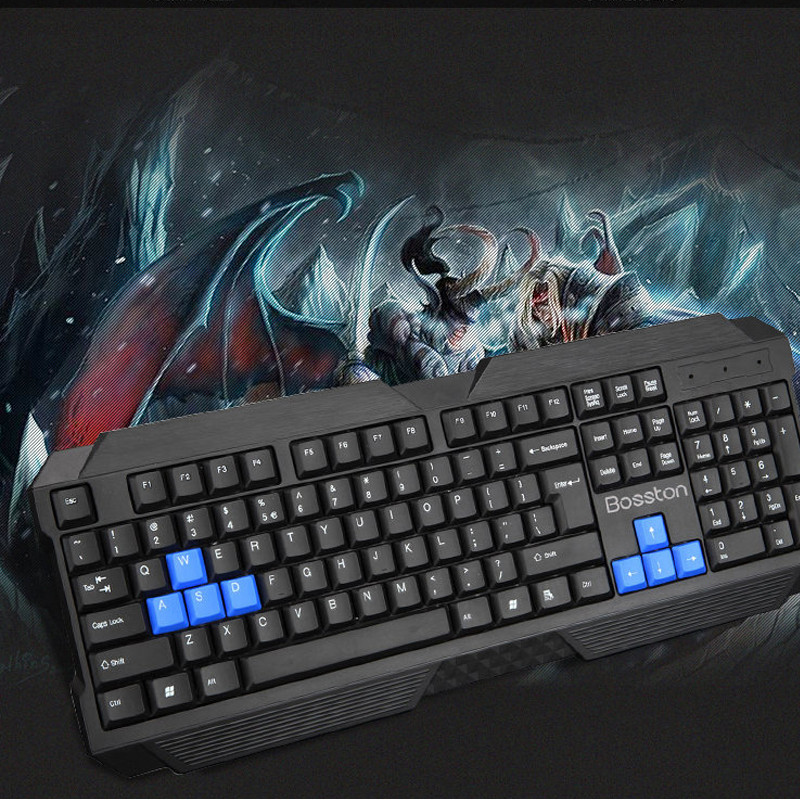 博士顿usb游戏办公家用有线键盘单键盘