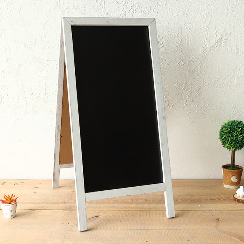 摆件 小画板 可站立木质广告板 广告牌 写字板 美式黑板支架 咖啡店