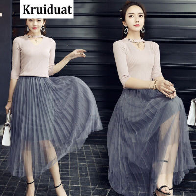 Kruidvat套装2017年春季气质简约优雅时尚Hz014驼色均码