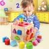 儿童早教积木几何形状配对婴儿积木制宝宝益智玩具1-2-3岁智力盒15孔