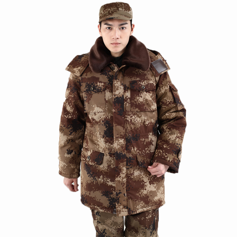 07式荒漠迷彩作训大衣/保暖/迷彩大衣 保安大衣