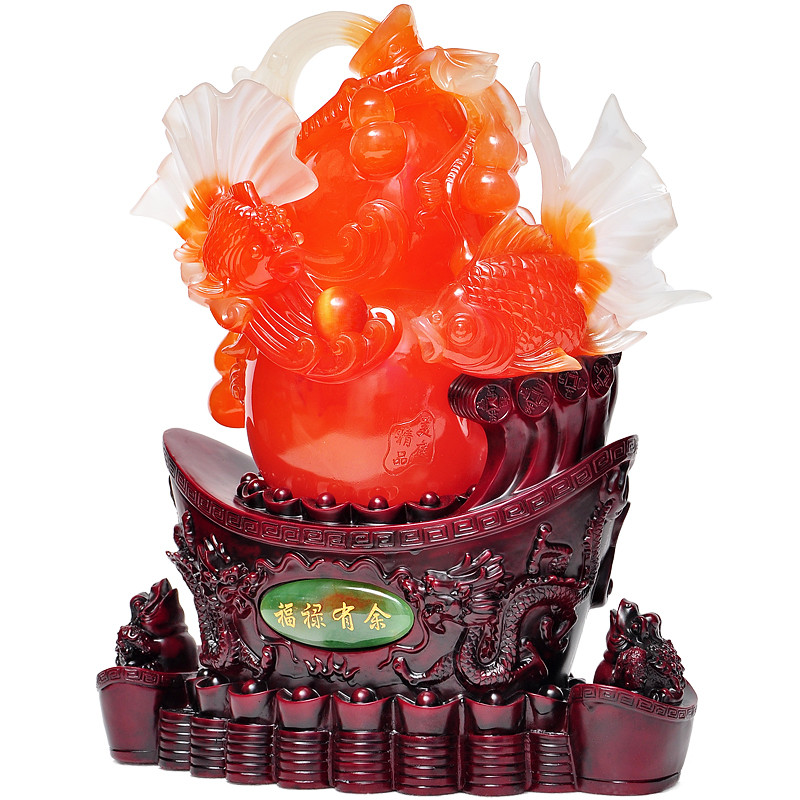 家居饰品室内客厅家庭电视柜装饰品 福禄有余葫芦年年有余鱼摆件