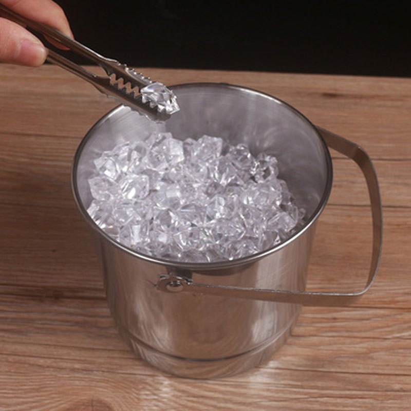 手提小号冰粒桶冰块桶不锈钢酒吧广告ktv冰桶储送冰夹冰块桶 多色多款