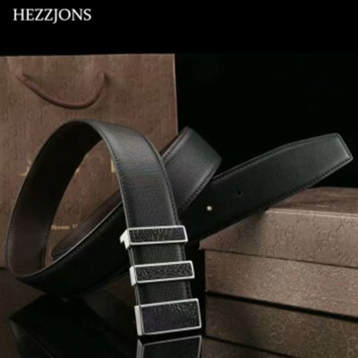 赫泽琼斯HEZZJONES新款皮带男进口纯牛皮真皮腰带纯铜平滑扣皮带时尚青年个性潮男裤腰带黑色+银扣