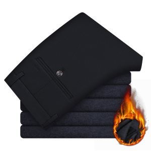 金盾(KIN DON)休闲裤 男修身弹力商务男裤秋冬加绒厚款青年长裤子男士西裤新款高端莫代尔休闲裤男 西裤男