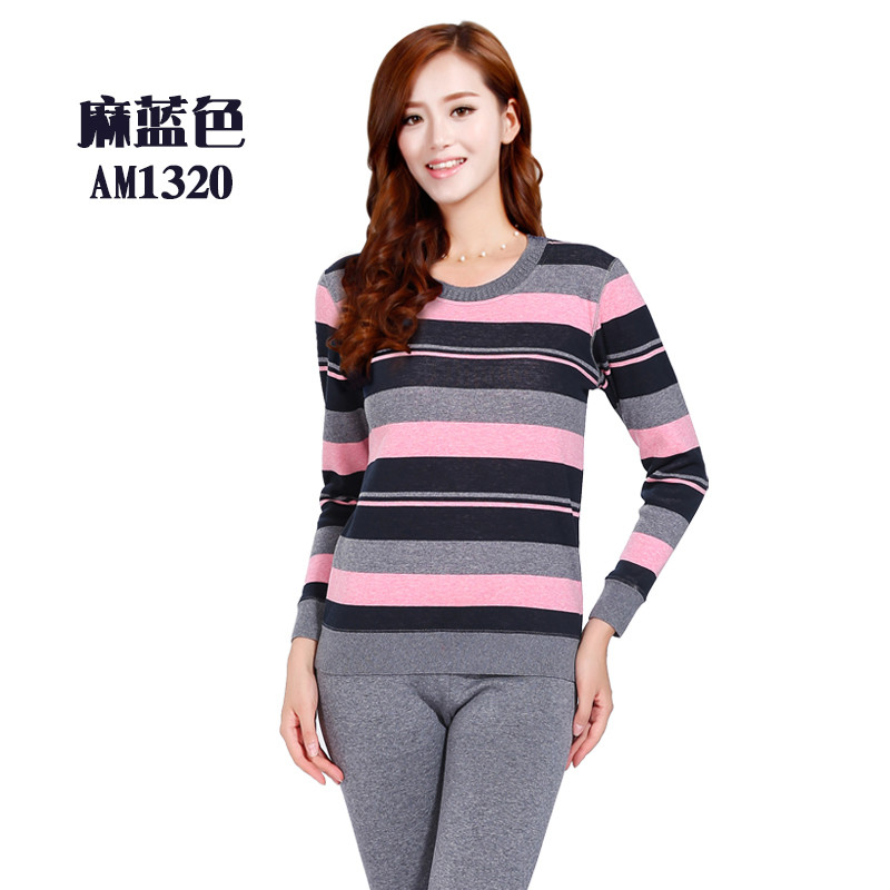 新款少女保暖内衣女加厚加绒套装女士冬百搭学