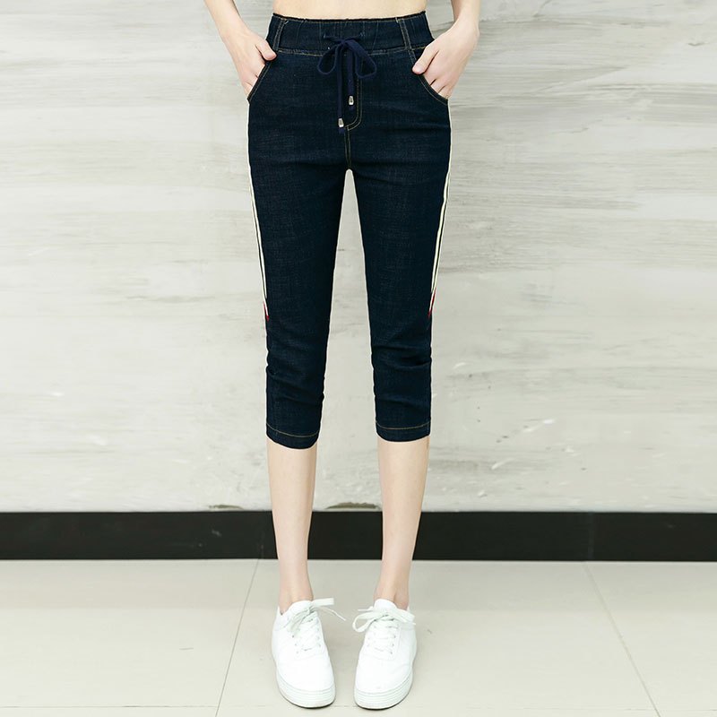 马裤2017女士裤子女裤新款7分牛子牛仔裤夏季小脚七分裤潮夏天6土