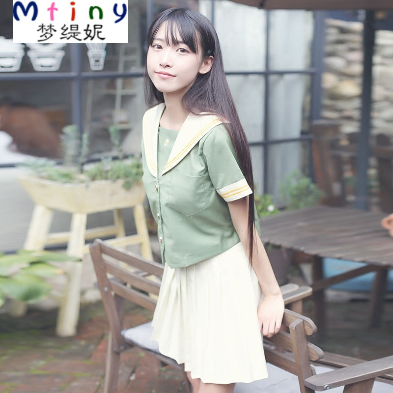 mtiny日本水手服女學生三本初高中淺綠色美少女戰士jk制服校服班服