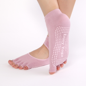 瑜伽袜子防滑专业女五指袜瑜珈袜闪电客冬季瑜伽用品运动健身袜子
