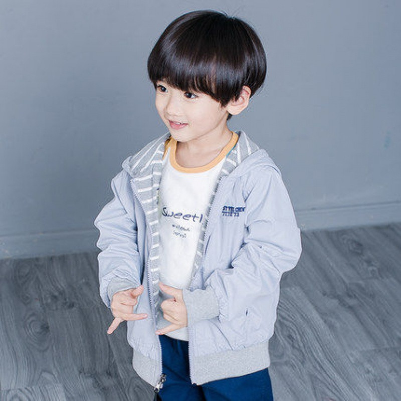娉语男童外套秋装2018新款1春秋2韩版3童装4宝宝休闲5-6岁潮儿童夹克