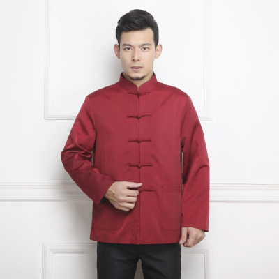 娉语祝寿过生日中老年唐装棉衣婚宴唐装男长袖改良冬装男上衣外套服装