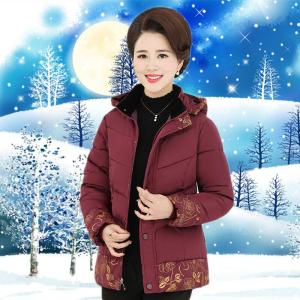 迪鲁奥(DILUAO)棉服2020年秋季冬妈妈装外套40-50-5短款女中老年